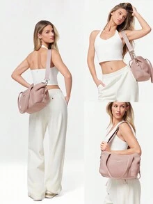 GLOWMODE Grab And Glow 6L 柔软舒适网眼可调节肩带斜挎包单肩方形手提包健身房工作室旅行度假日常休闲装 - 乾枯玫瑰色 - 查看 7