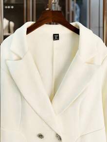 DreamSkyne Large-Sized Ladies Weave Elegant And Refined Autumn And Winter Woolen Fabrics Fall Cloth For Women - Apricot - View 3