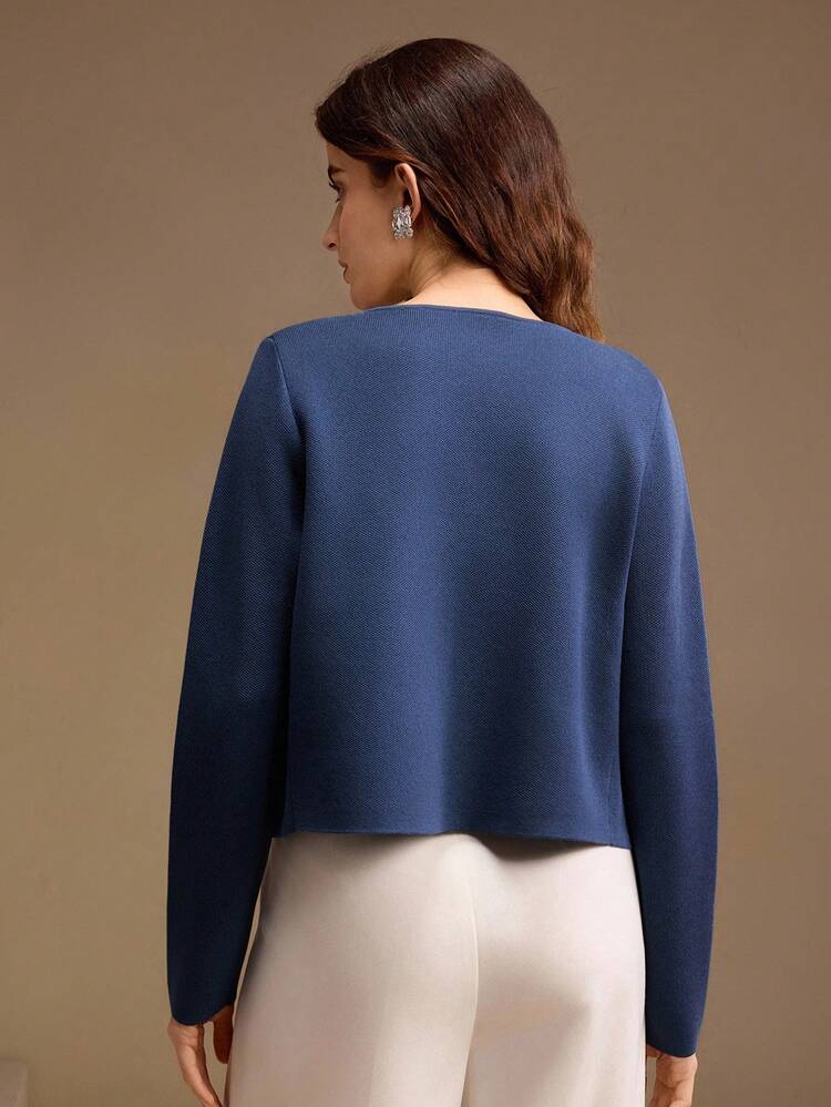 CASACO DE TRICÔ COM CONTAS E STRASS Outono, Inverno, Saída, Elegante, Formal, Chique, Ano Novo, Natal, Trabalho, Formatura, Roupas de Inverno para Mulheres, Negócios