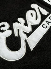 PAVTROS Men's Letter Graphic Contrast Color Zipper Front Casual Baseball Jacket, Autumn/Winter Letterman Jacket Fleece Jacket Mens Varsity Jacket Streetwear Jacket Fleece Lined Jacket Letter Men Jacket