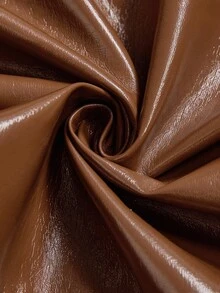 MOTF PREMIUM PU皮革开衩裙 - 咖啡棕 - 查看 6