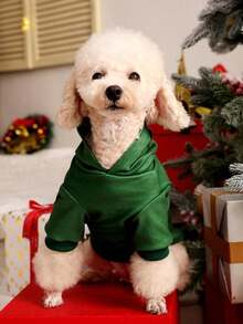 PETSIN 1 áo nỉ có mũ chủ đề Giáng sinh dành cho thú cưng - Nhiều màu - Xem 2