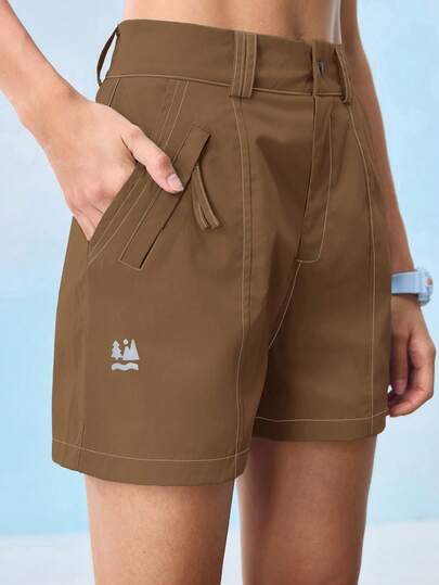 In My Nature Short de randonnée pour femmes pour le camping, le trekking, les sports et les déplacements en ville. Short kaki pour femmes, short marron pour femmes, short pour femmes de camping, short de sport pour femmes, short de randonnée pour femmes