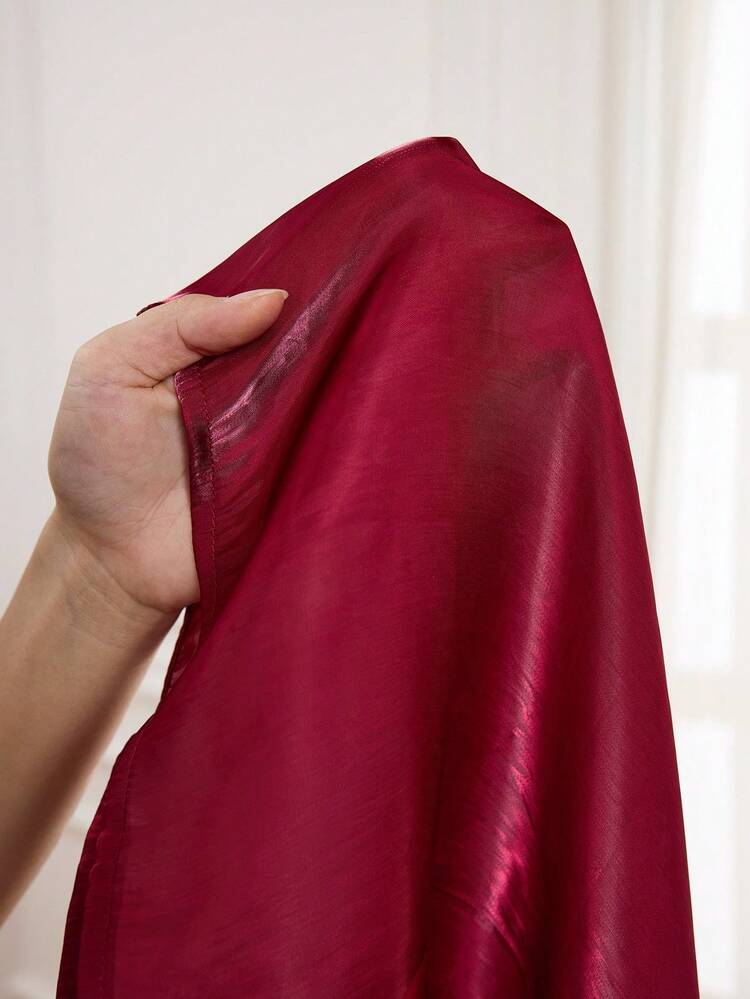 Elegant Burgundy Shirt For Women For Fall And Winter, Featuring A Ruffled Collar And Cuffs. This Elegant Party Shirt Features Delicate Pearl Buttons And A Glossy Burgundy Fabric. This Stylish Shirt Is Perfect For Going Out, An Elegant Party Top, Or A Wedding Guest Shirt.Women's Winter Shirt,Christmas Women's Clothing,Prom Shirt,Chic Women's Shirt, Red Shirt For Women