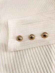 Airaco Elegant Round Neck Knit T-Shirt, Minimalist Fashion Knit Top, Autumn/Winter