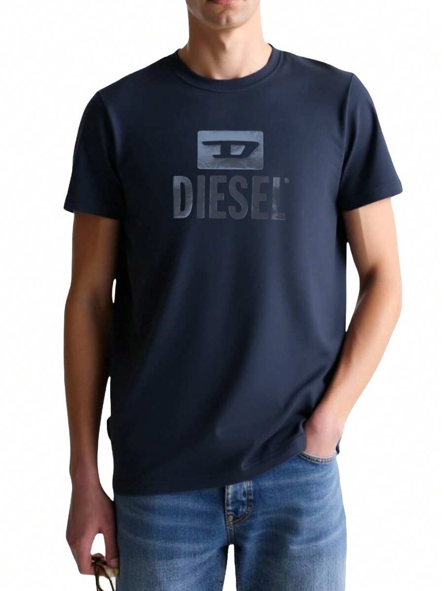 Diesel Men's T-Shirts Navy Blue - Navy Blue - View 1