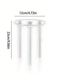 SHEIN 1 pièce Présentoir à gâteau en plastique à 3 étages, support de présentation de desserts rond pour mariage, anniversaire, fête des mères, remise de diplôme, fête, décoration de cuisine, plateau de service à la maison