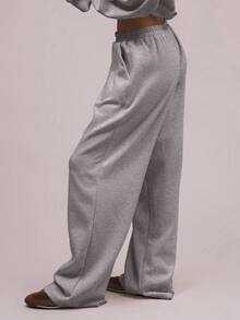 MUSERA Pantalones de chándal de felpa oversize para vacaciones, aeropuerto, casual, estilo de los 90, graduación, para maestras, otoño, invierno, Navidad