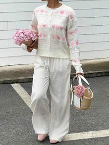 Sunnyshic Áo khoác cardigan màu pastel đa năng thường ngày dành cho nữ - Nhiều màu - Xem 3