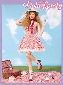 Dola Lovely Zapatos tipo Lolita con lazo decorativo, puntera redonda y tacón medio en color vino para mujer - Burdeos - Ver 5