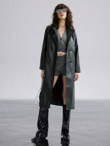 2件蕾丝边短款开衫和针织短裤套装 - 灰色 - 查看 3