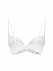 SHAPORA 无缝无钢圈衬垫文胸，带钢圈，提升和支撑 - 白色 - 查看 7