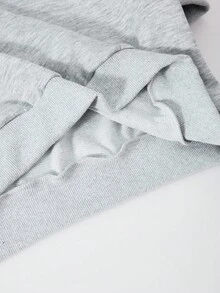 2pcs/Set Teenager Girls Sweatsuit, Sleeveless Top With Letter Graphic, Distressed Denim Pants, Suitable For School, Commute, Outing, Can Be Paired With Jacket Fall Winter