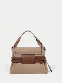 SHECARRY 休闲时尚百搭简约女士斜挎包 - 卡其色 - 查看 6