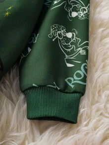 SCOOBY-DOO X SHEIN 小男孩圣诞狗印花圆领休闲运动衫，秋季 - 彩色 - 查看 5