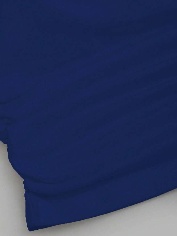 Sweetra Women's Solid Color Square Neck Sleeveless Casual Fitted Tank Top With Chest Pads - Blue - View 3