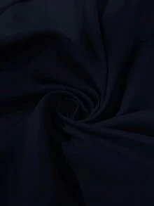 SHEIN PETITE Double Breasted Belted Trench Coat In Fall/Winter - Navy Blue - View 6