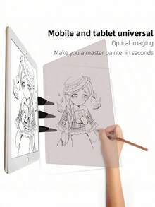 SHEIN طقم أدوات رسم وتخطيط إبداعي مع لوحة عرض - متوافق مع الهواتف والأجهزة اللوحية، مناسب للفنانين وعشاق الرسم، أداة عرض بصري محمولة للرسم، هدية عيد الميلاد والسنة الجديدة وعيد الشكر وعيد الهالوين، إبداع الرسم، ممارسة التخطيط، الرسم بمساعدة الأجهزة الرقمية، إبداع الفن المهني، تعلم المبتدئين - متعدد الألوان - مشاهدة 7