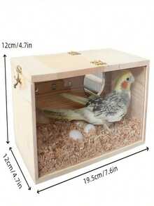 SHEIN 1 件户外花园装饰鸟舍，透明可视，颜色和款式随机，适合鹦鹉和其他中小型鸟类 - 彩色 - 查看 11