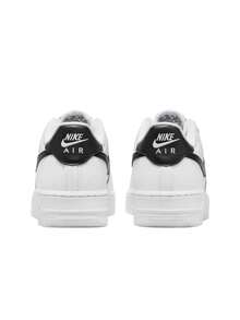 Nike Air Force 1 Low Grade Kids Sneakers White / Black FV5948 - Black and White - View 4