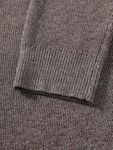 Manfinity Homme Plain Multicolor Knitted Cardigan For Men, Long Sleeve Casual Cardigan, Fall Winter - Multicolor - View 4