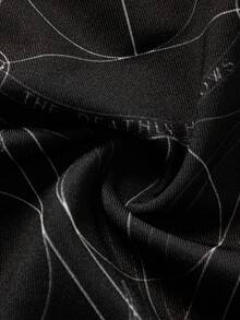 HARRY POTTER X SHEIN Quần đùi nam in chữ toàn thân mềm mại và thoải mái - màu đen - Xem 3