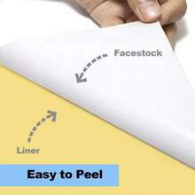 SHEIN 50 张可打印贴纸纸，“30*20 厘米”A4 自粘贴纸背衬，适用于手工剪贴簿喷墨打印机，白色哑光，返校 - 彩色 - 查看 5