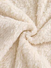 2 件套女童连帽长袖毛茸茸上衣，带有可爱动物刺绣和毛茸茸松紧腰紧身裤套装，休闲日常穿着，秋冬 - 杏色 - 查看 7