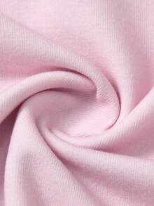 SpongeBob SquarePants | SHEIN 少女可爱卡通图案针织圆领宽松粉色短袖T恤 - 粉色 - 查看 5