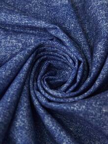 Zelara 大码牛仔效果印花长裙 - 藍色 - 查看 6