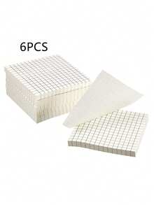 SHEIN 2 件格子图案便利贴，简单多用途易贴可写便利贴，适合学校学生、办公室返校 - 白色 - 查看 6