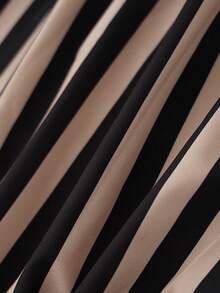 EMERY ROSE 1 件女式长袖休闲衬衫裙，层次感十足，秋季长款女装 - 卡其色 - 查看 6