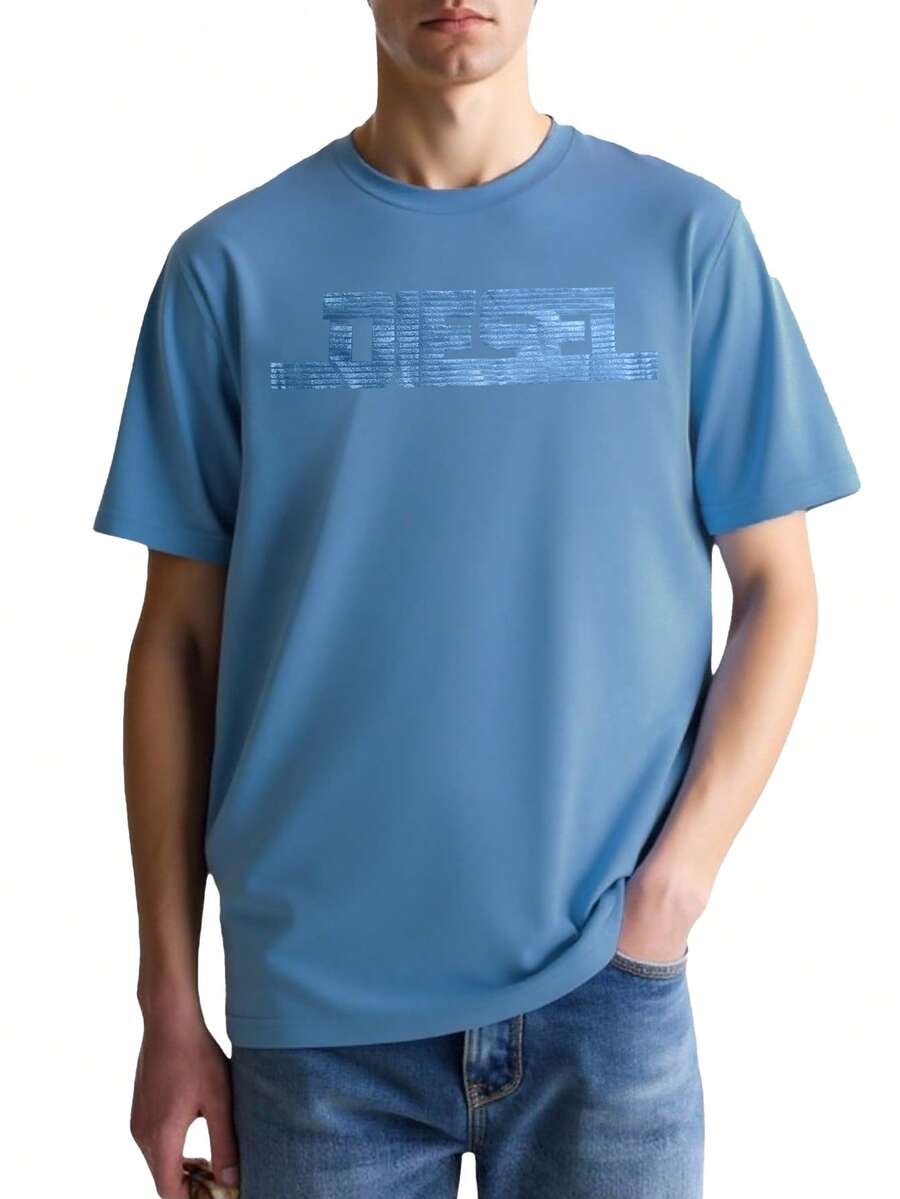 Diesel Men's T-shirts Blue - Azul - Ver 1