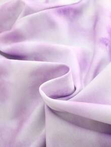 SCOOBY-DOO X SHEIN 少女卡通紫色縮染印花運動衫，春秋時裝可愛甜美休閒上衣 - 彩色 - 查看 6