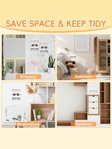 1/2/4件套办公眼镜收纳架，浴室床头壁挂式太阳镜展示盒，近视眼镜架，眼镜整理道具