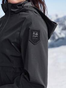 In My Nature 女士户外夹克冬季外套冬季保暖厚保暖夹克，冬季夹克女士休闲户外夹克户外徒步夹克女士休闲夹克，保暖大衣，秋冬夹克，厚夹克保暖，冬季外套女士运动休闲夹克黑色夹克 - 黑色 - 查看 6