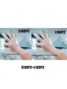 50/100/200PCS TPE Gloves Transparent Thickened Powder Free Anti Static For Kitchen Household Cleaning Pet Care Beauty Hairdressing Painting Home Supplies - White - View 11