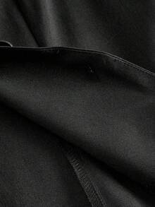 SHEIN MOD 休闲、舒适、通勤、复古风格的背心西装外套，非常适合秋冬季学校服装、教学和办公室穿着 - 黑色 - 查看 5