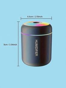 JMMO 1 pieza Difusor de aromaterapia de aceites esenciales y humidificador mini, niebla fría, luz nocturna colorida - humidifica el aire, mantiene fresco y relaja Body y mente (uso con alimentación USB)