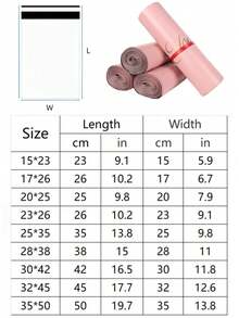 SHEIN 100pcs Slogan Graphic Packing Bag, Simple Multi-Purpose Packing Bag For School, Office Back To School - Pink - View 9