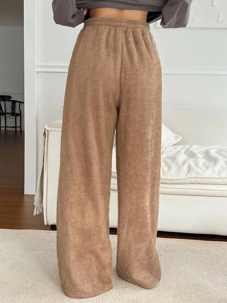 Women's Thick Thermal Lined Lounge Pants For Winter, Fall Pajama