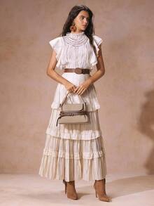 SHECARRY 休闲时尚百搭简约女士斜挎包 - 卡其色 - 查看 11