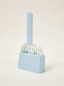 Zazumi Cat Litter Scoop Plastic Cat Litter Shovel With Base Self Cleaning Cat Litter Box Shovel Kitten Toilet Clean Tools Cat Supplies - Multicolor - View 3