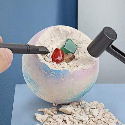 SHEIN Bộ đồ chơi khai quật phiêu lưu: Khám phá đá quý và hành tinh - Bộ đồ chơi khai quật khảo cổ học đỉnh cao dành cho việc săn tìm hóa thạch, các hoạt động giáo dục STEM và thí nghiệm khoa học | Món quà tuyệt vời cho các nhà thám hiểm nhí và những nhà cổ sinh vật học tương lai