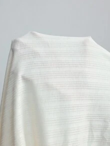 Snug Reverie 撞色蕾丝边纽扣前襟白色上衣和裤子休闲套装，秋季服装 - 白色 - 查看 8