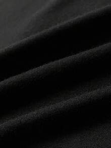 StreetHx Women's Summer V-Neck Slim Fit T-Shirt With Cross Embroidery, Punk Subculture Anime Embroidered Short Sleeve V-Neck T-Shirt - Black - View 3