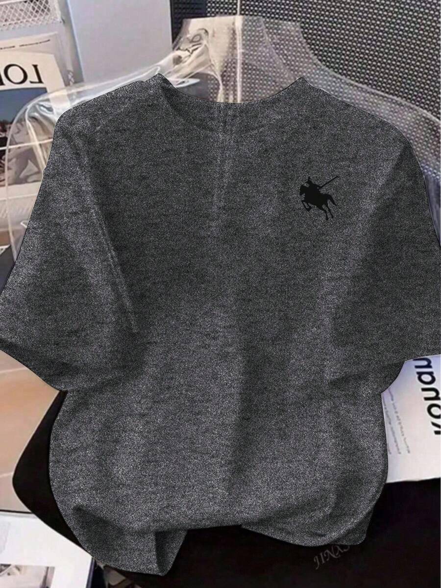 Casual Fashionable Fitted Knit Pullover Short Sleeve T-Shirt For Women