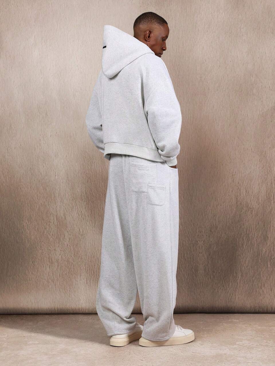 Essential Boxy Overhead Hoodie With Wide Leg Joggers Set