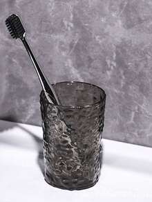 SHEIN 5pcs/1pc Glacier Pattern Toothbrush Cup, Simple Transparent, Minimalist Bathroom Tumbler, Home Decor, Bathroom Accessories, Kitchenware, Bathroom Supplies, Oral Hygiene Home Bathroom Decor Fall Decor Back To School - Multicolor - View 6
