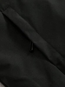 Manfinity EMRG Chaqueta con capucha casual y versátil con estampado de letras para hombres, primavera/otoño - Negro - Ver 5